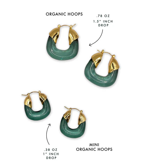 Mini Organic Hoops In Lagoon