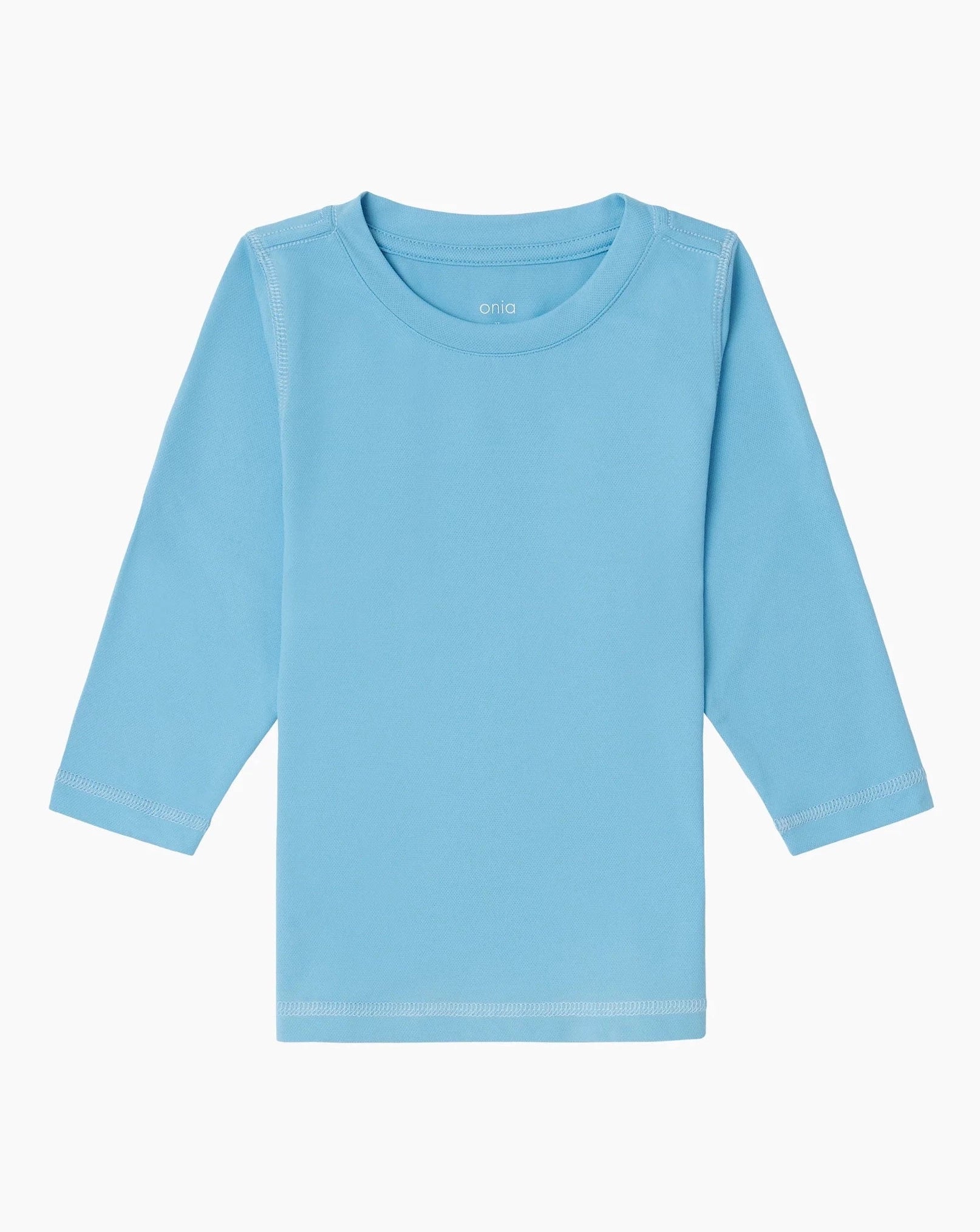 Kid's Long Sleeve Sun Tee - Pool Blue