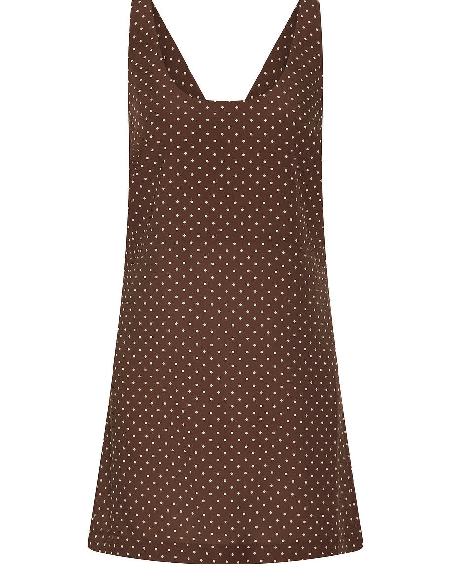 Evie Mini Dress - Choc Vanilla