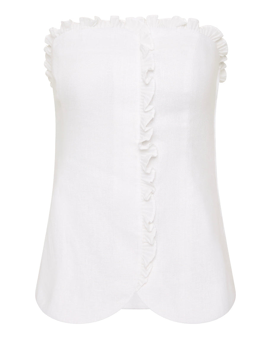 Florence Strapless Top - Ivory