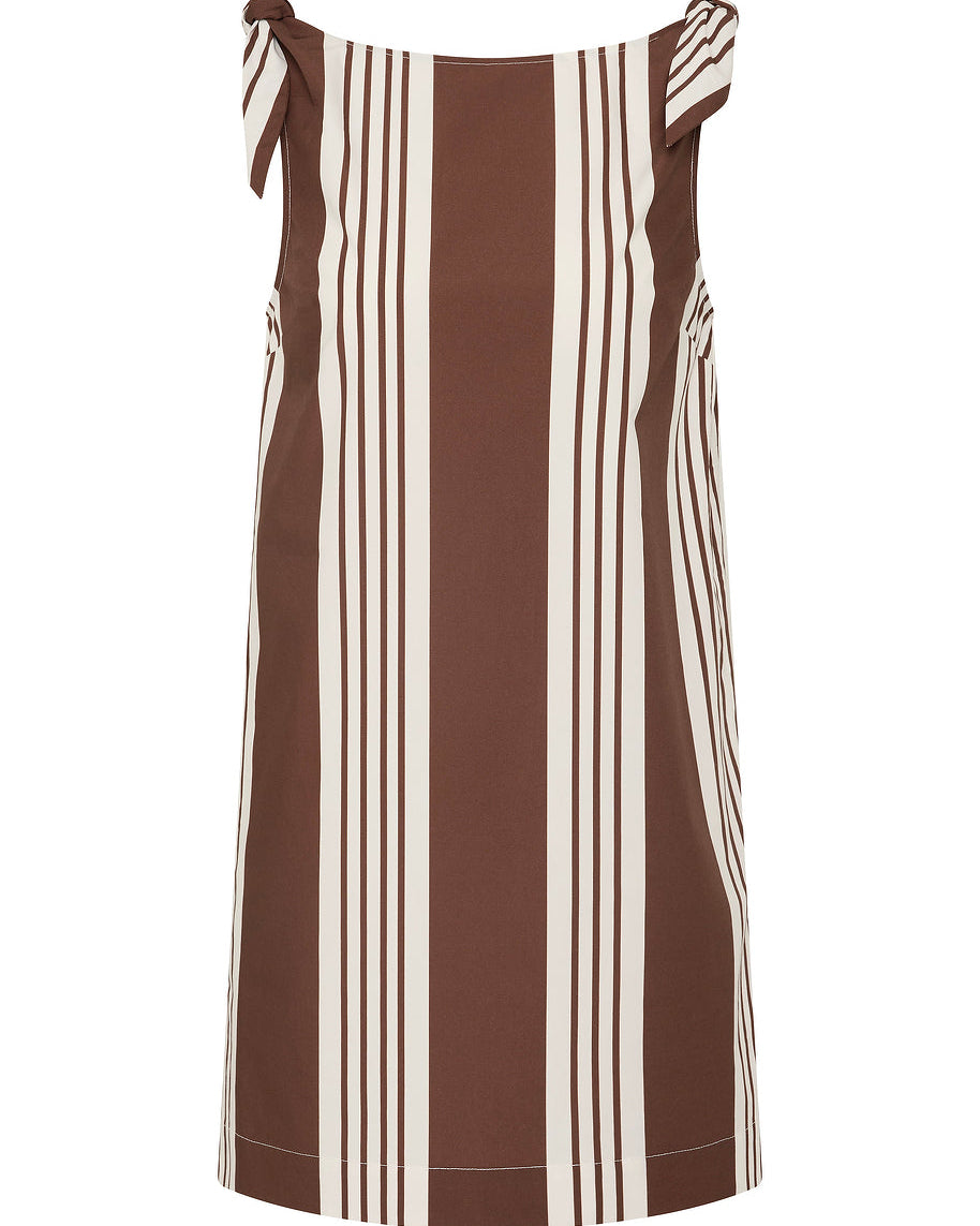 Rosie Mini Dress - Choc Stripe