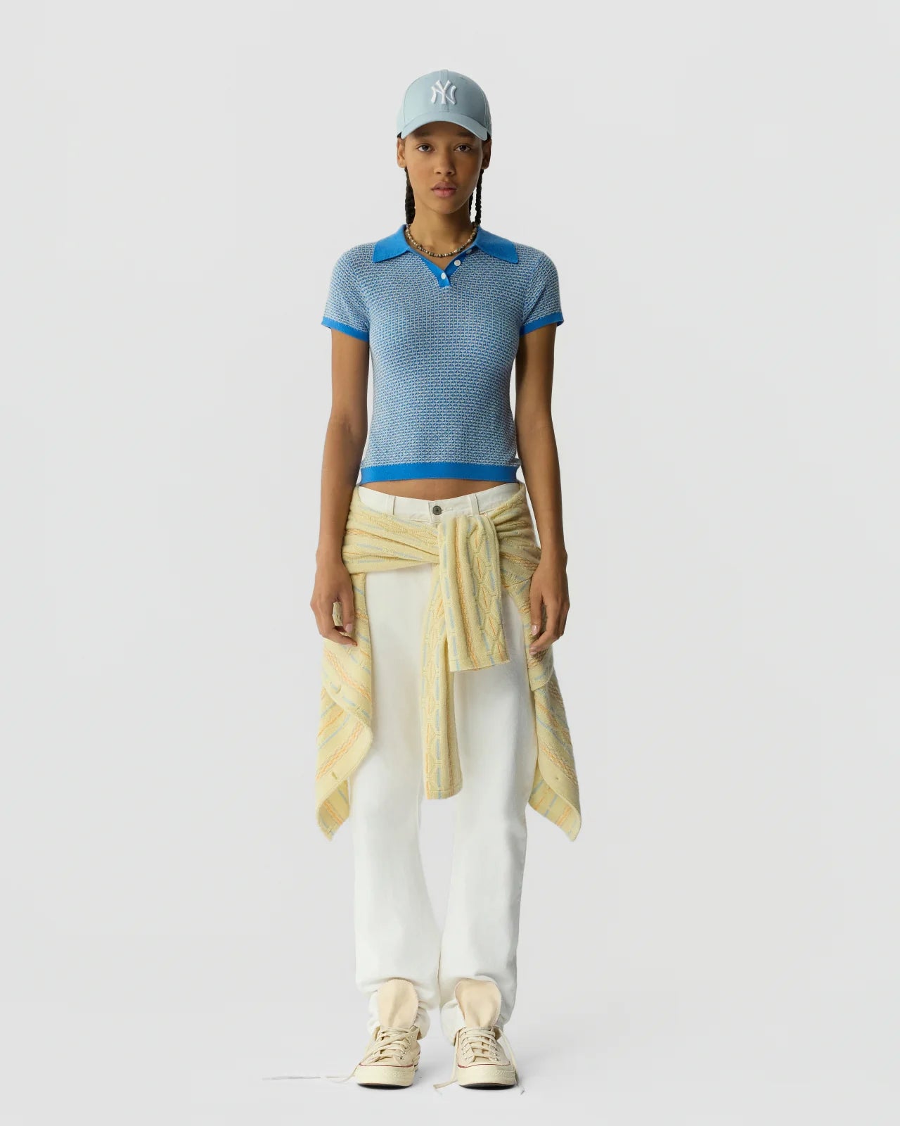 Pique Shrunken Polo - Sail Combo