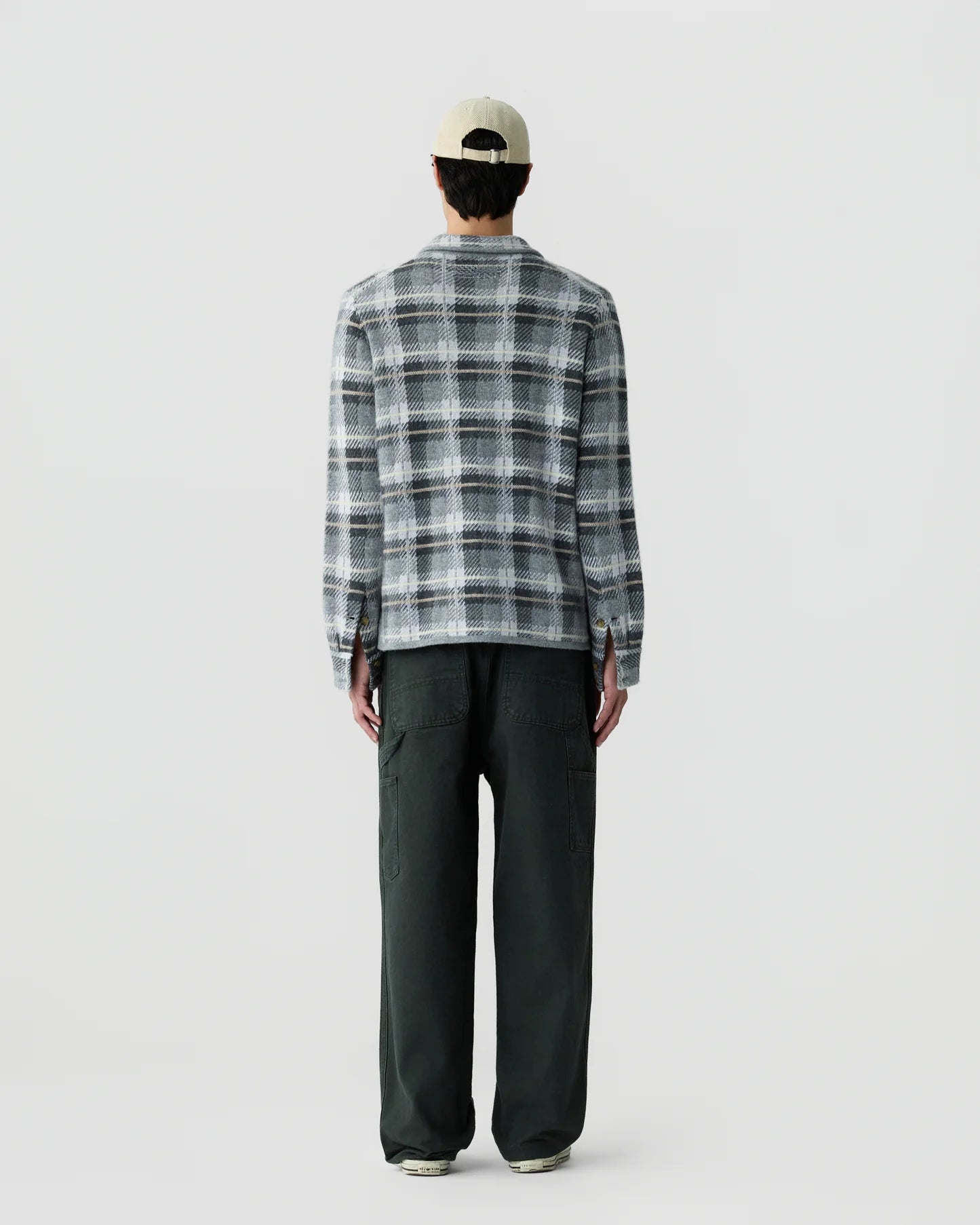 Plaid Work Shirt - Heather Grey Combo