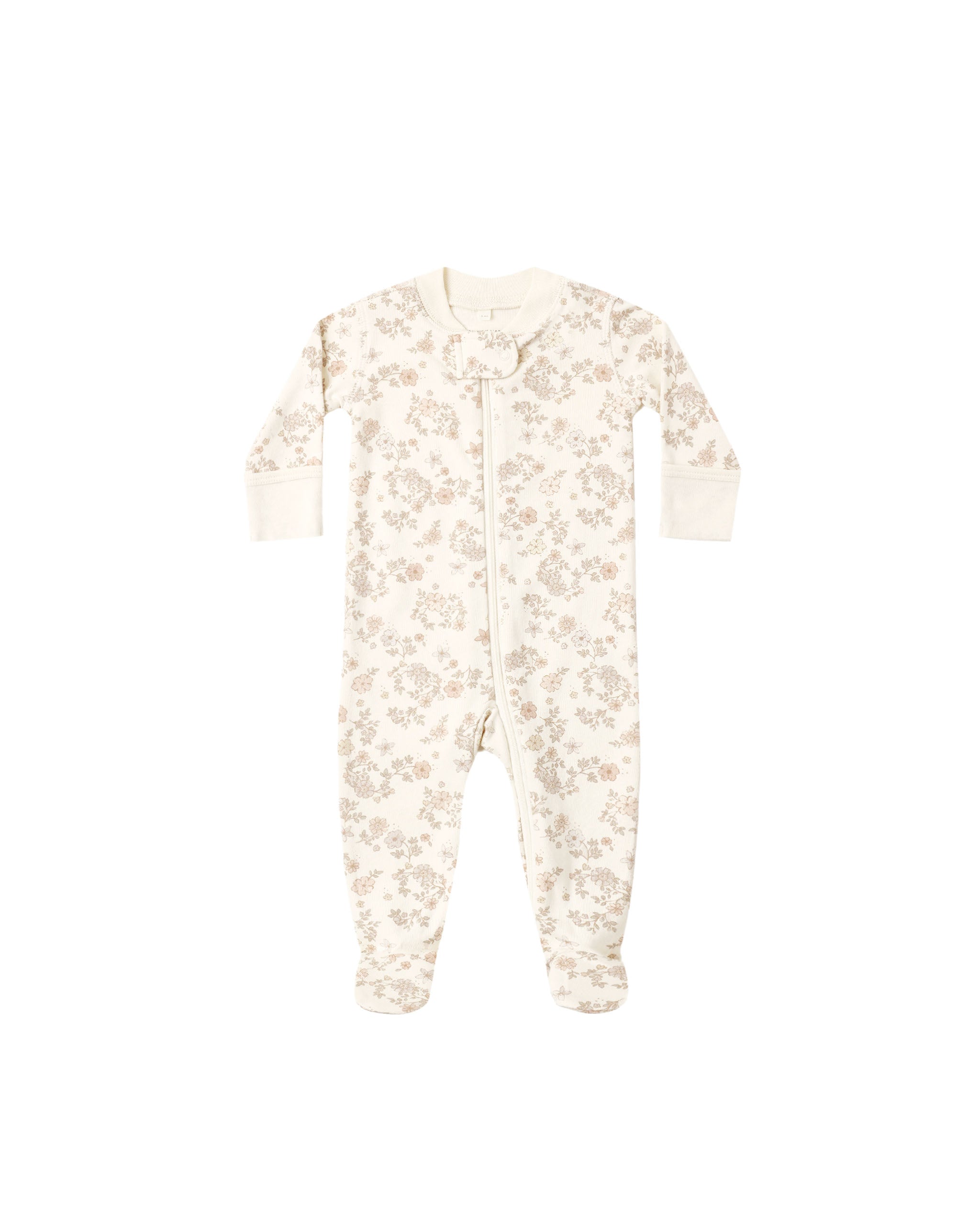 Zip Long Sleeve Sleeper Footie - Floral Vine