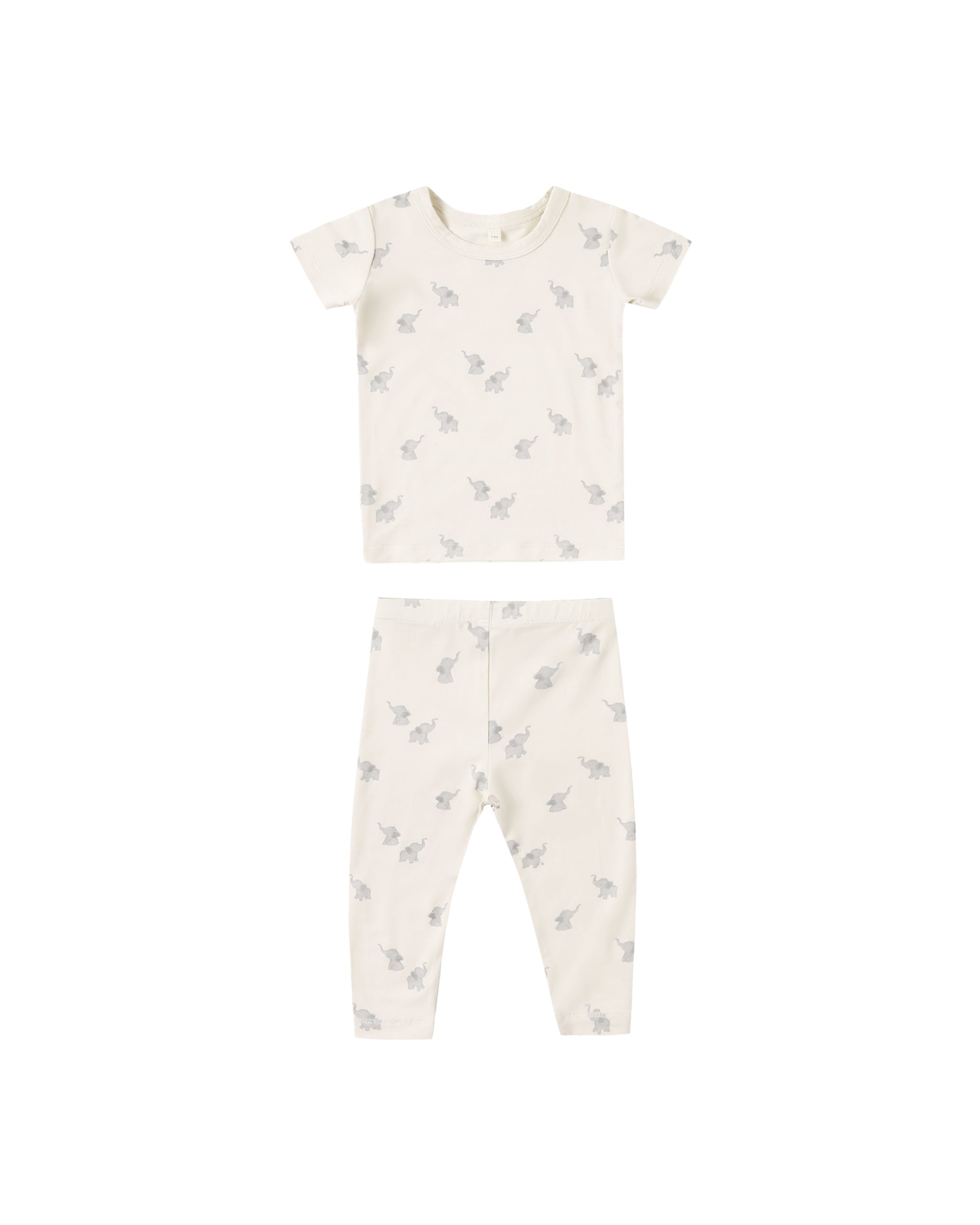 Bamboo Short Sleeve Pajama Set - Elephants