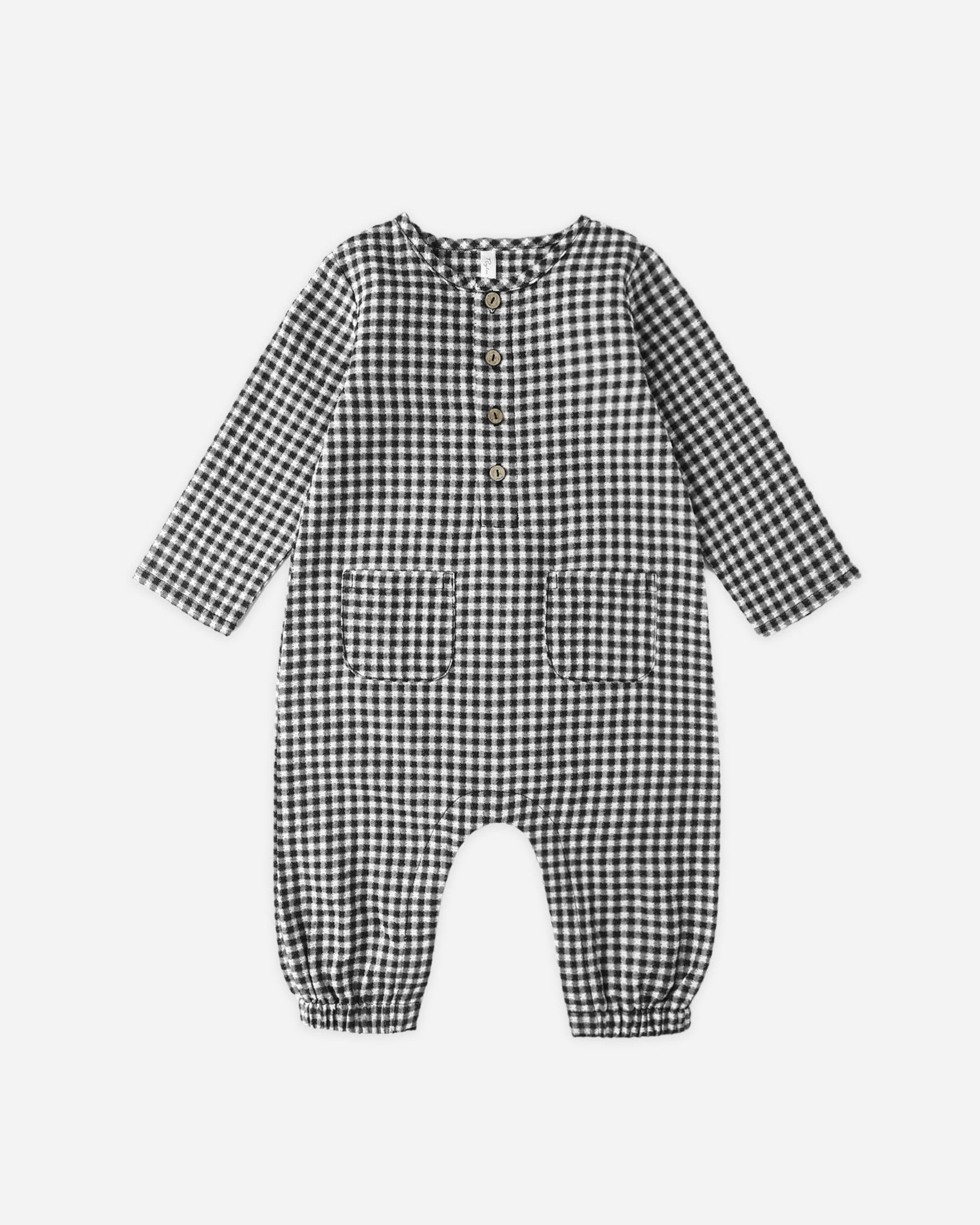 Long Sleeve Woven Jumpsuit - Black