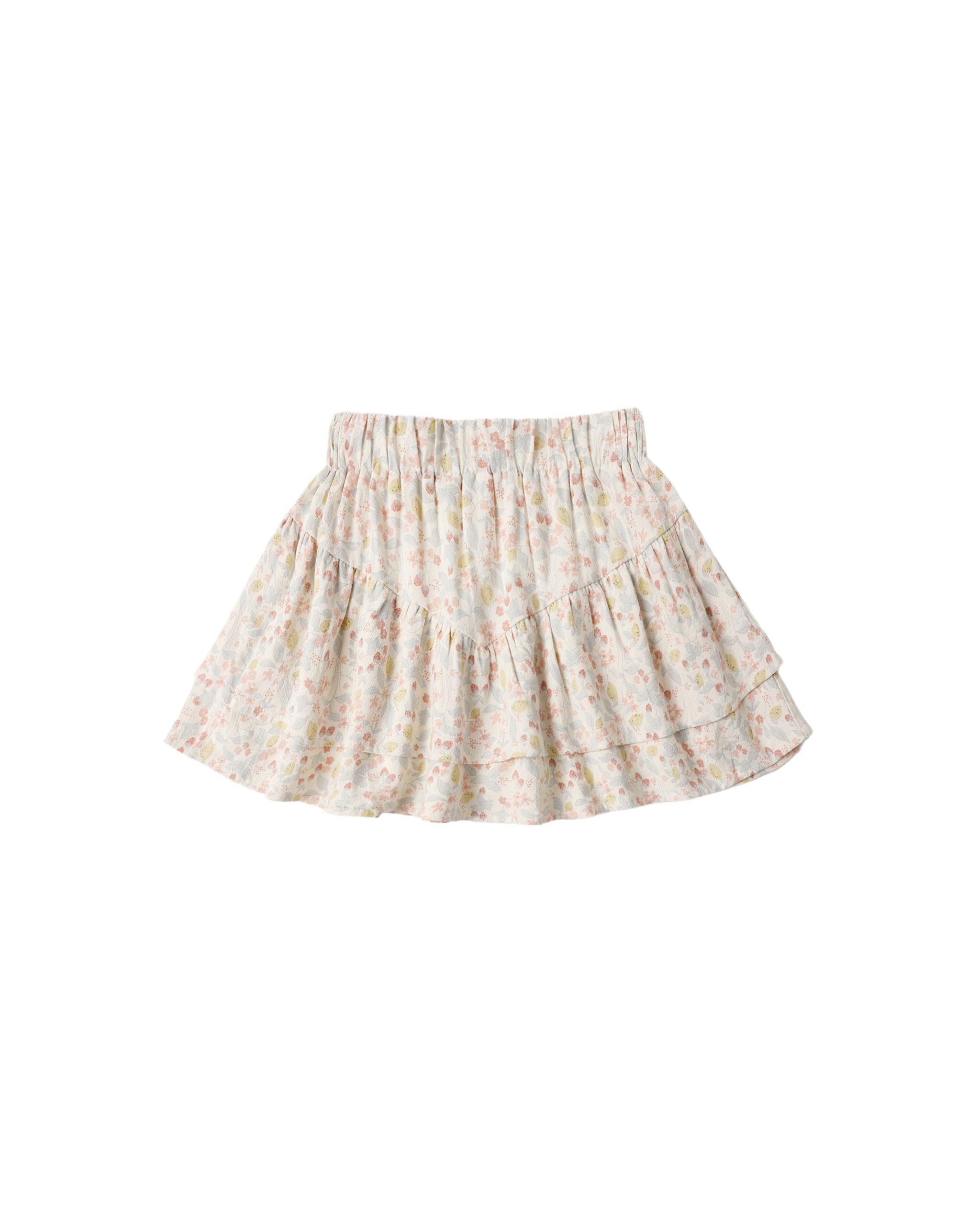 Zayla Top & Tiered Mini Skirt Set - Summer Garden