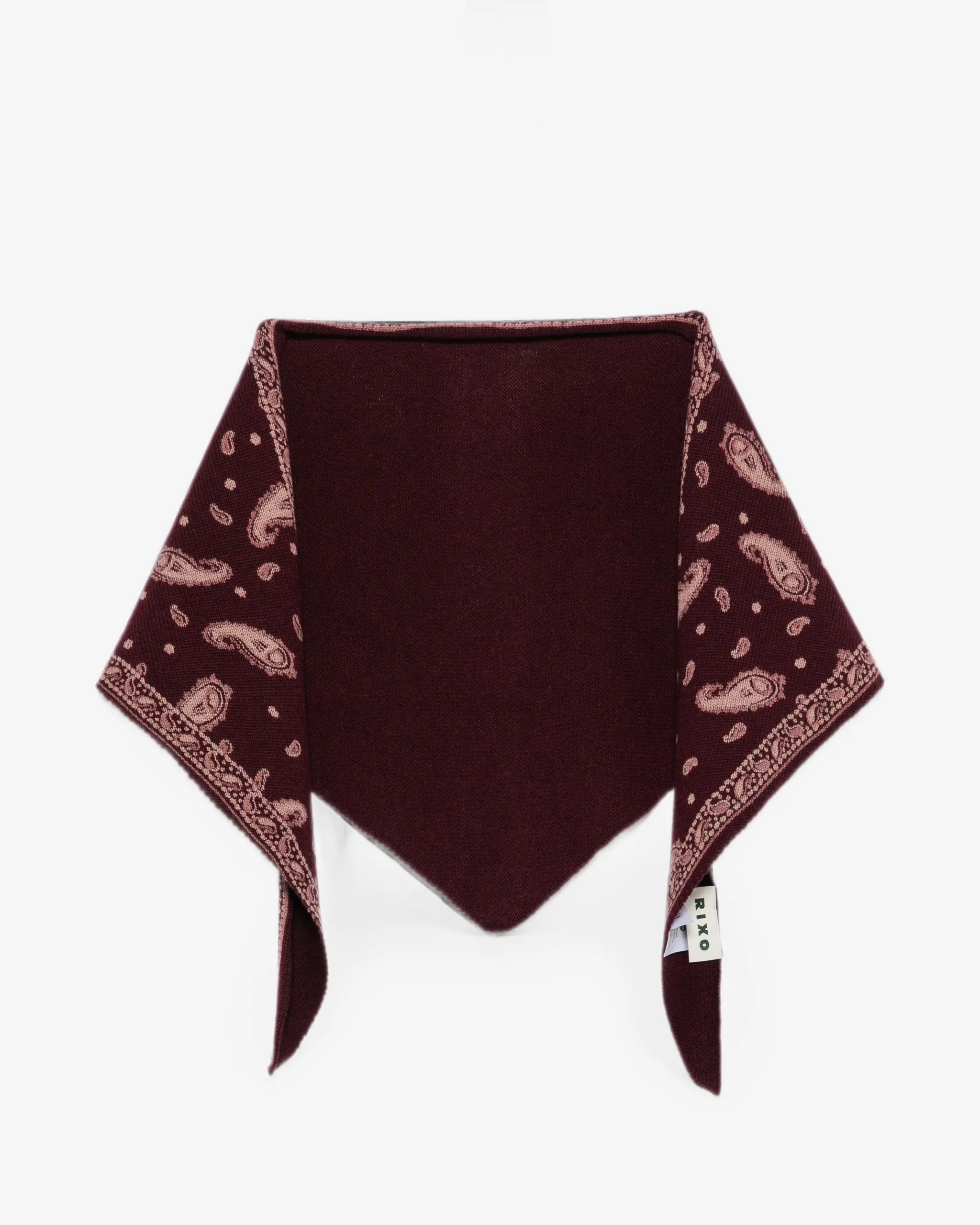Lianora Scarf - Daisy Paisley Knit Oxblood