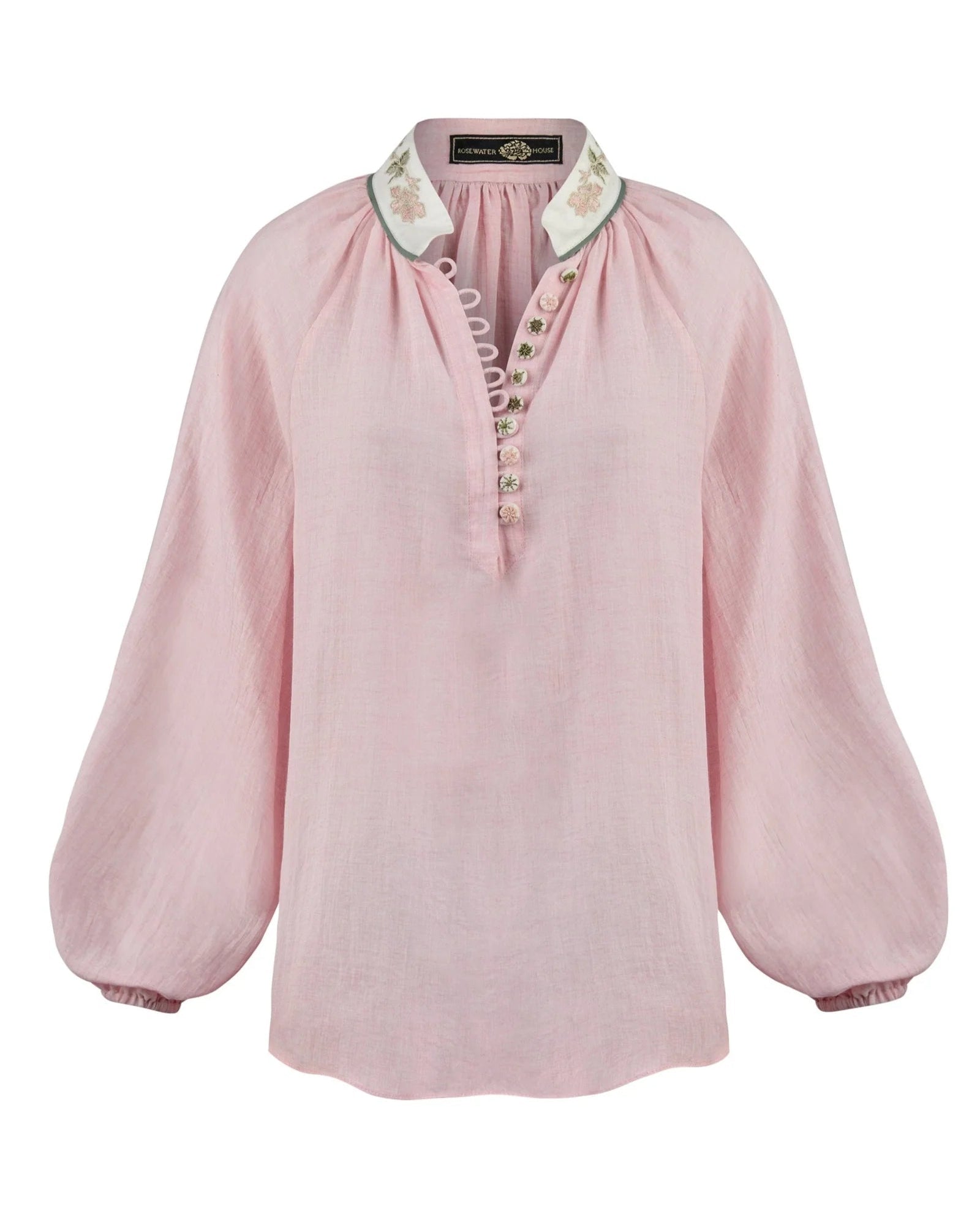 Ivy Blouse - Pink and White
