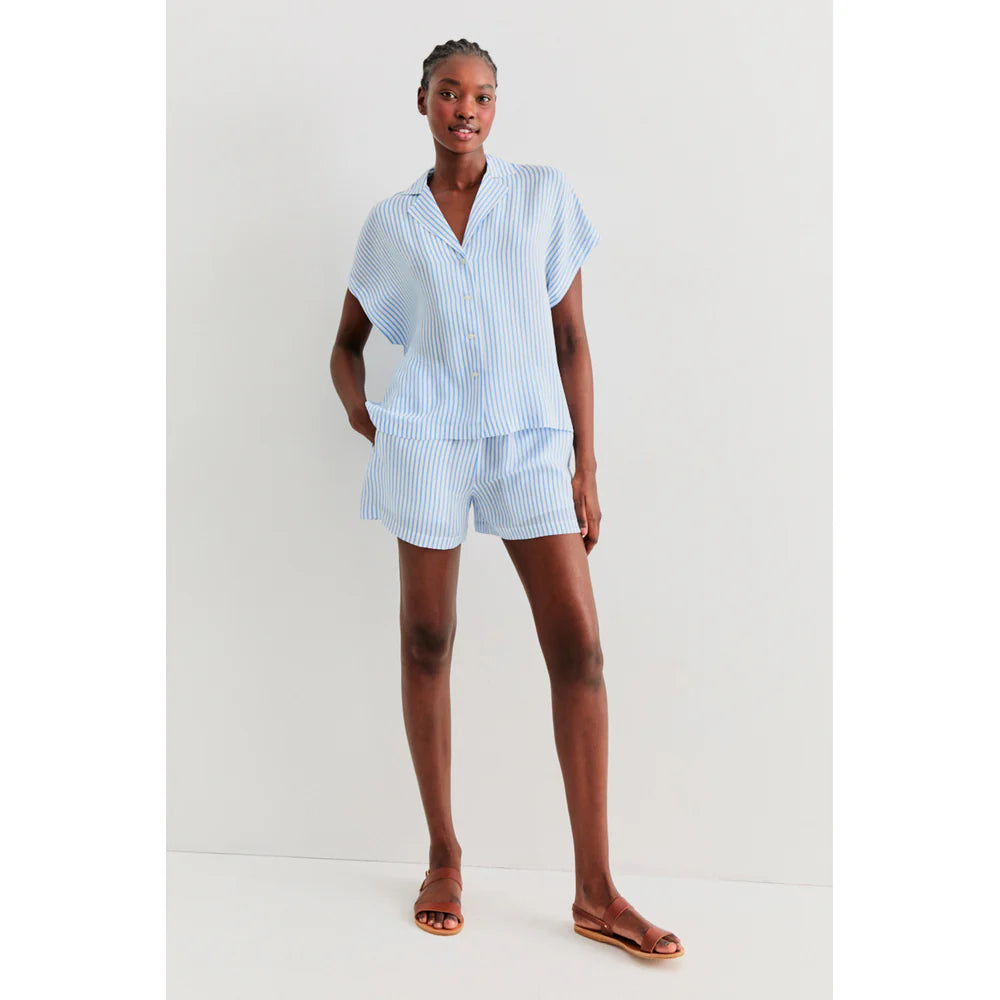 The Silk Mavis - White/Blue