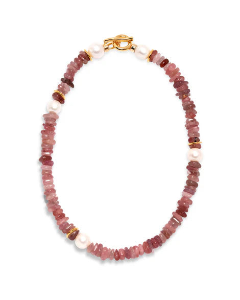 Mood Necklace In Strawberry Quartz