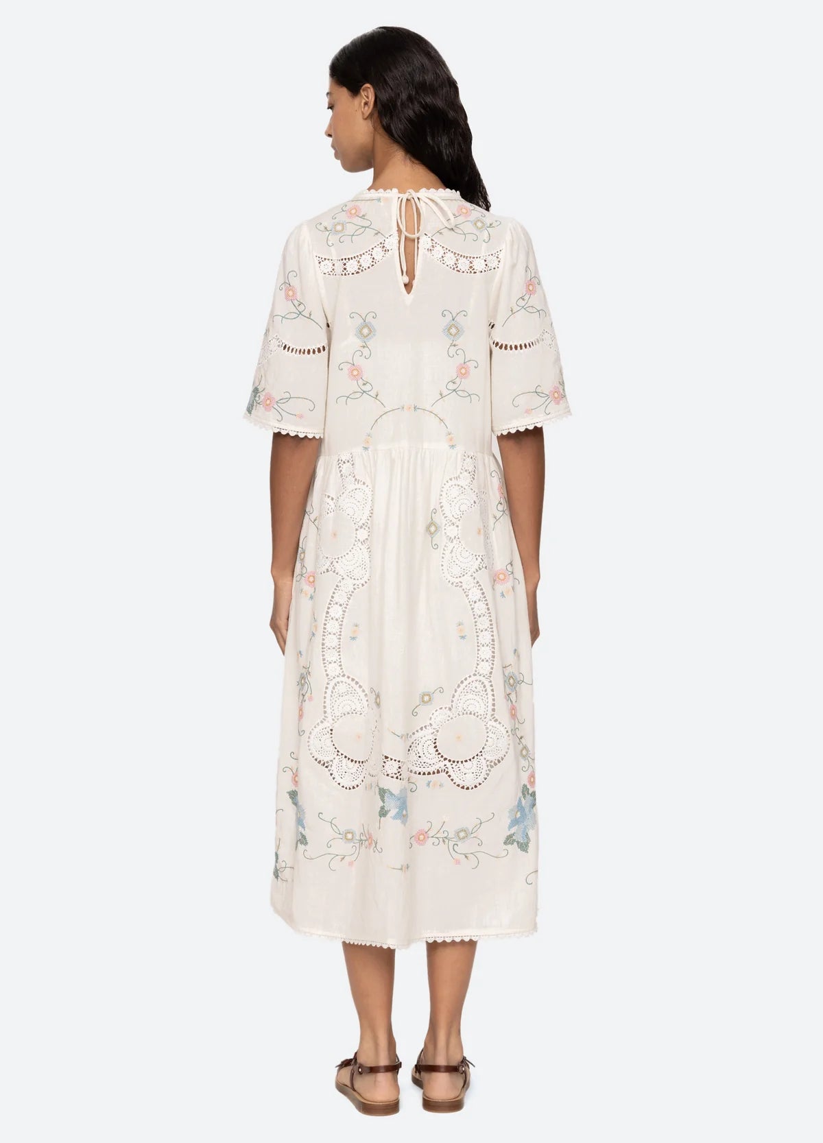 Vesna Short Sleeve Dress - White