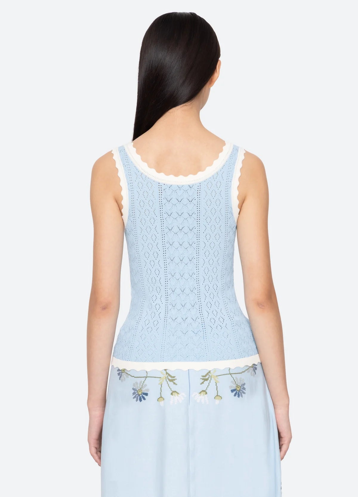 Georgia Knit Tank Top - Blue
