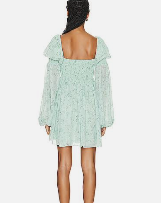 Kinsley Mini Dress - Mint Blossom