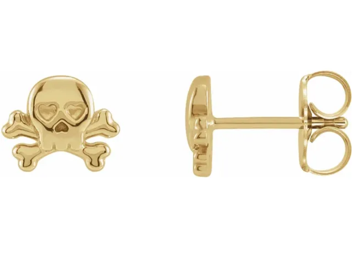Skull & Crossbone Stud - Single