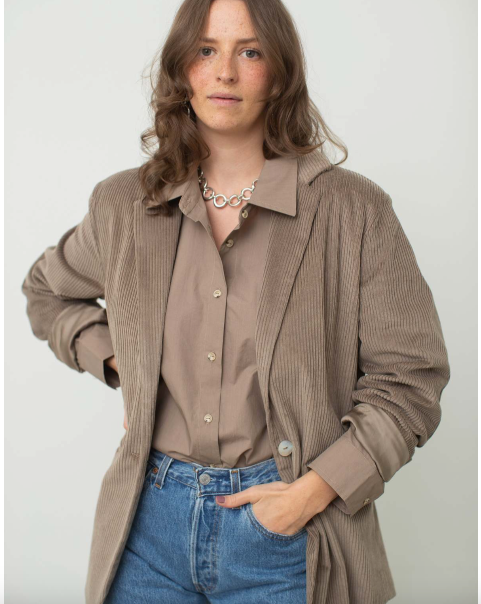 Cord Blazer - Mushroom