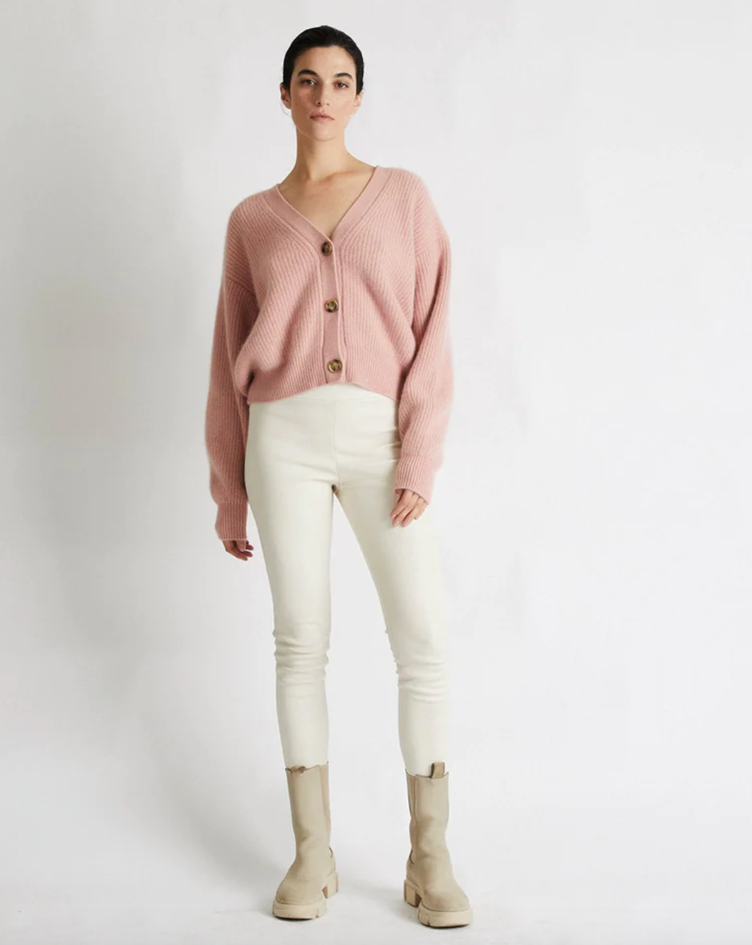 Cashmere Cardigan - Baby Pink