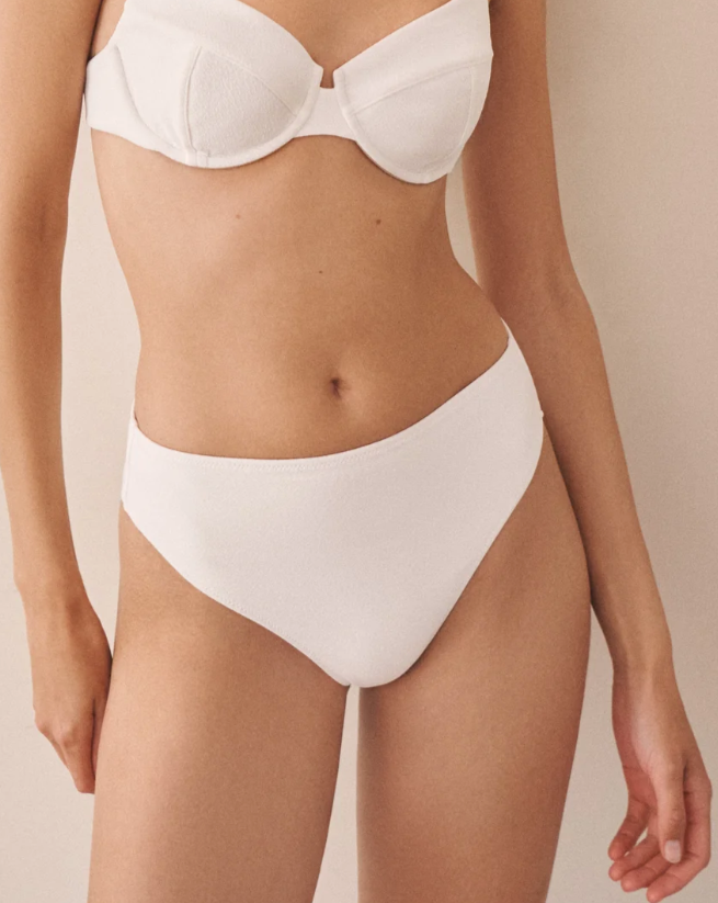 Pippa Bikini Top and Bottom Set - Sugar White