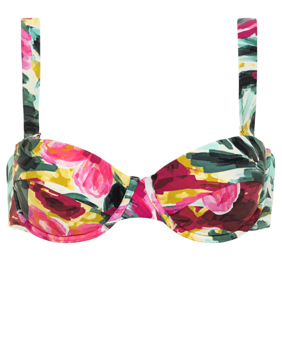 Isla Floral Bustier Bikini Top