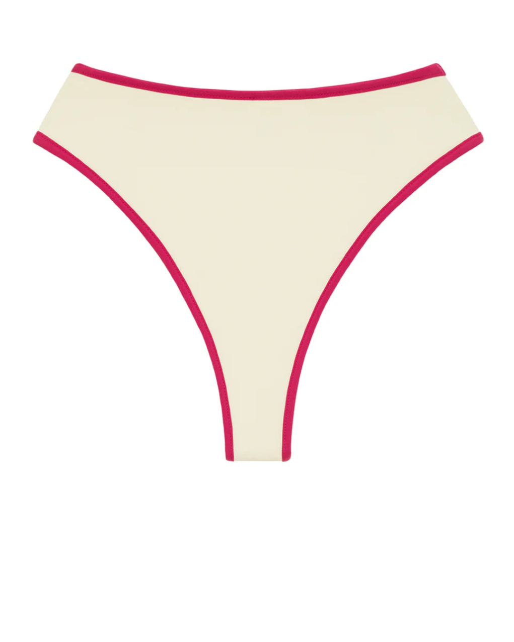 Cream Raspberry Binded Paula Bikini Bottom
