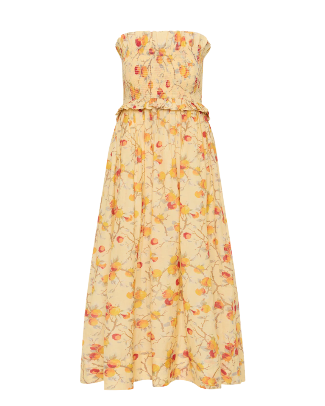 Coby Strapless Dress - Citrus Floral