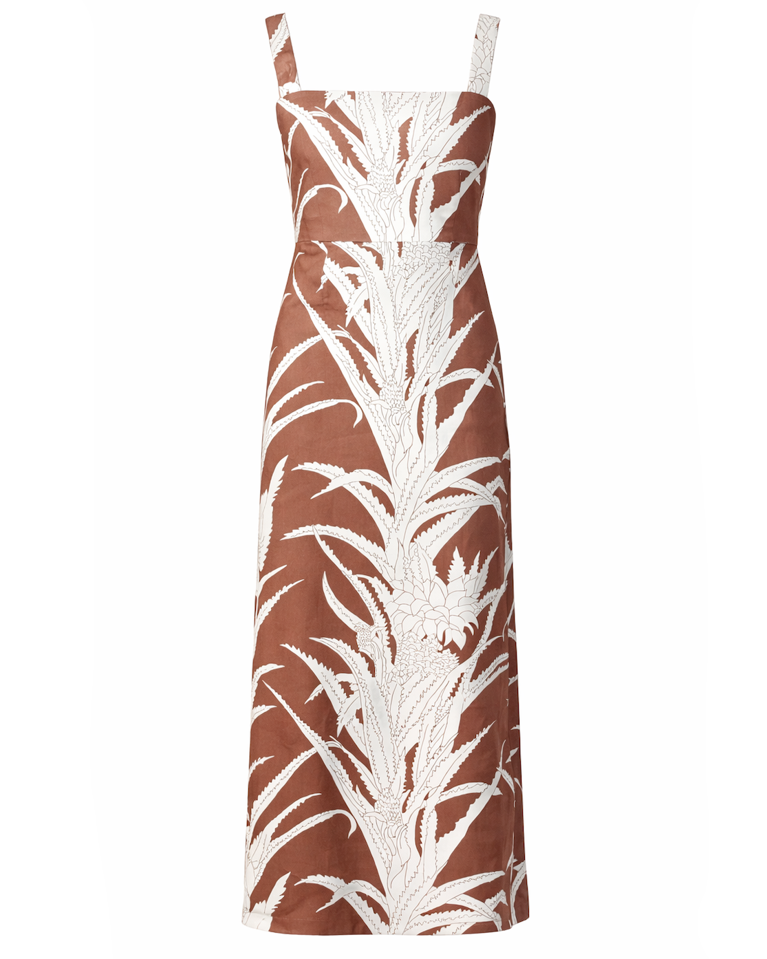 Long Slip Dress - Brown Pineapple