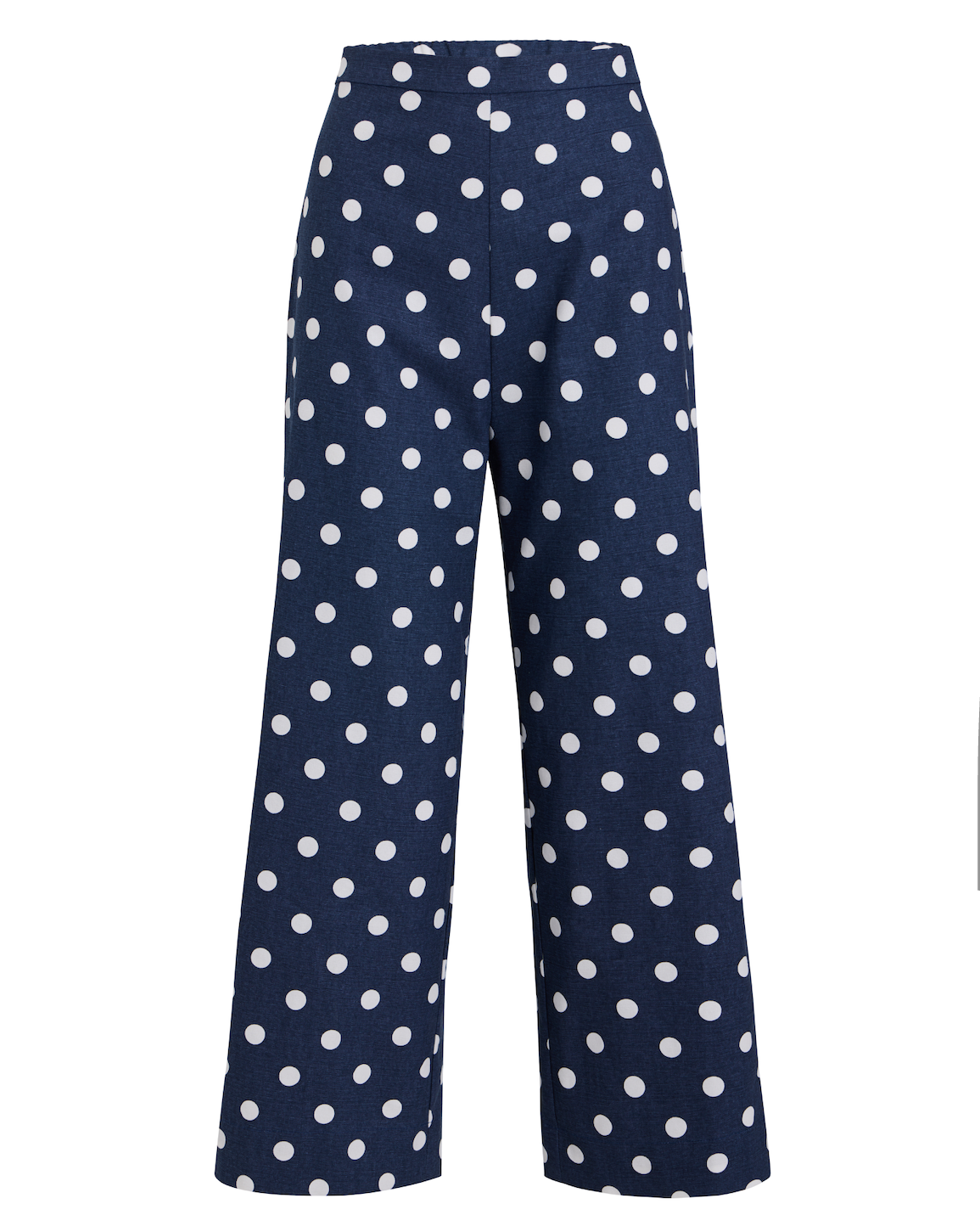 Classic Crop Pant - Navy Dot