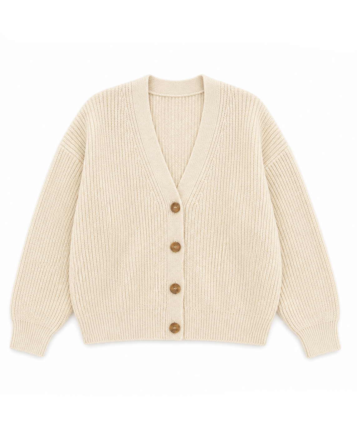 Cropped Cashmere Cocoon Cardigan - Oatmeal
