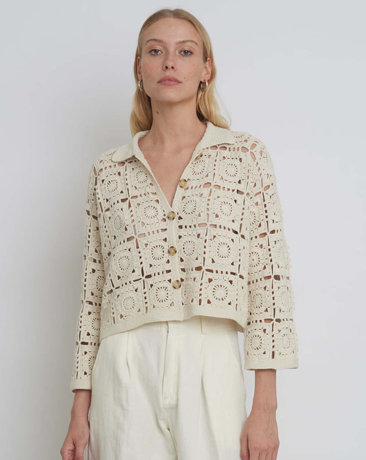 Tasha Crop Jacket - Ivory