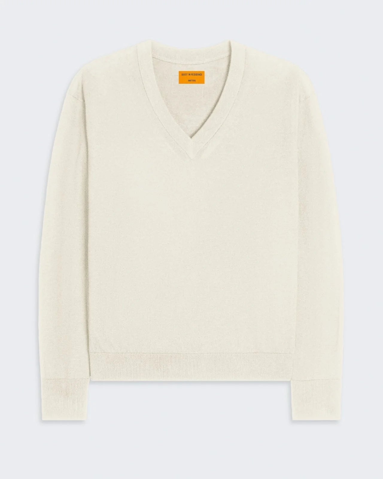 The V in Silk/Linen - Cream