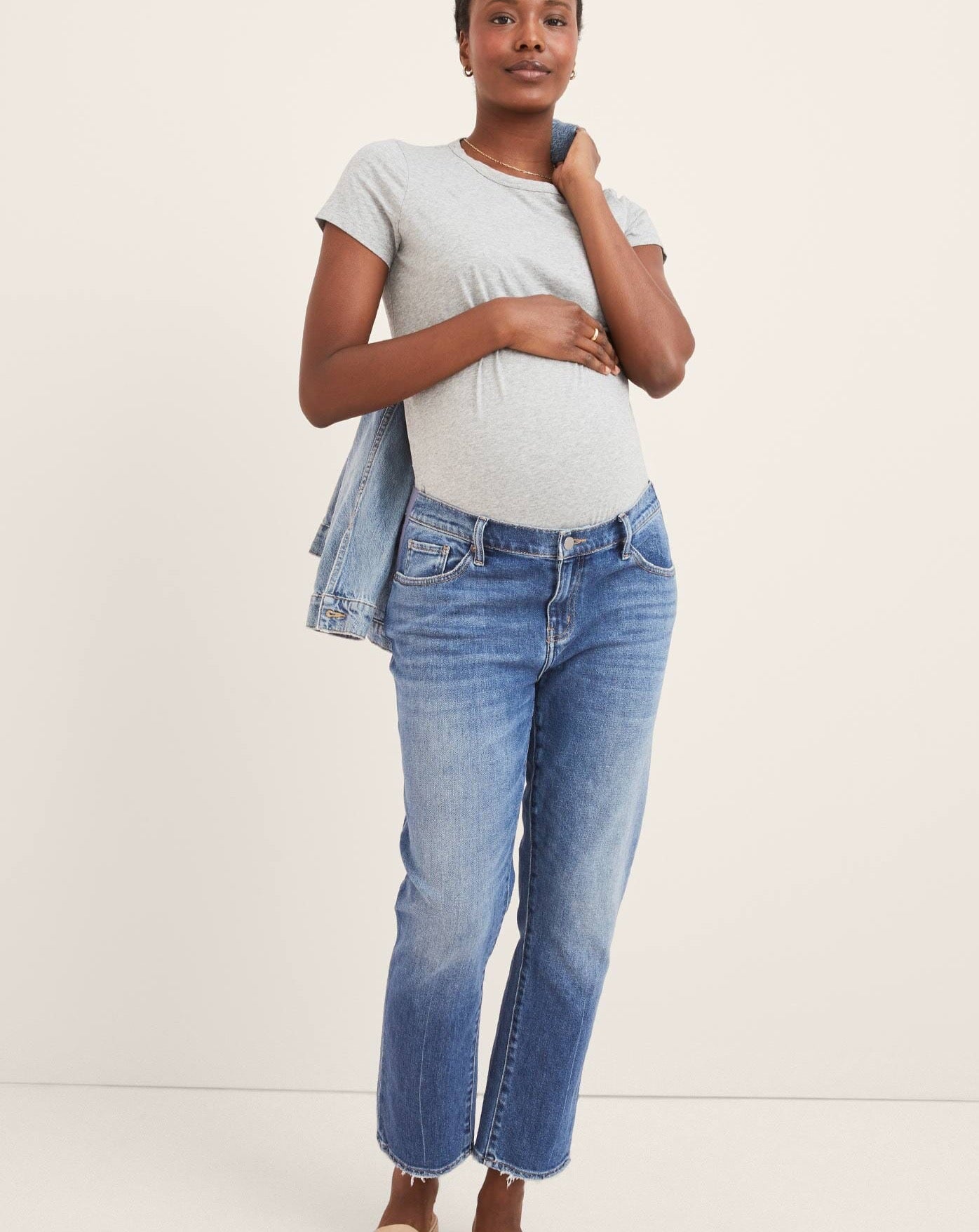 The Boyfriend Maternity Jean - Indigo