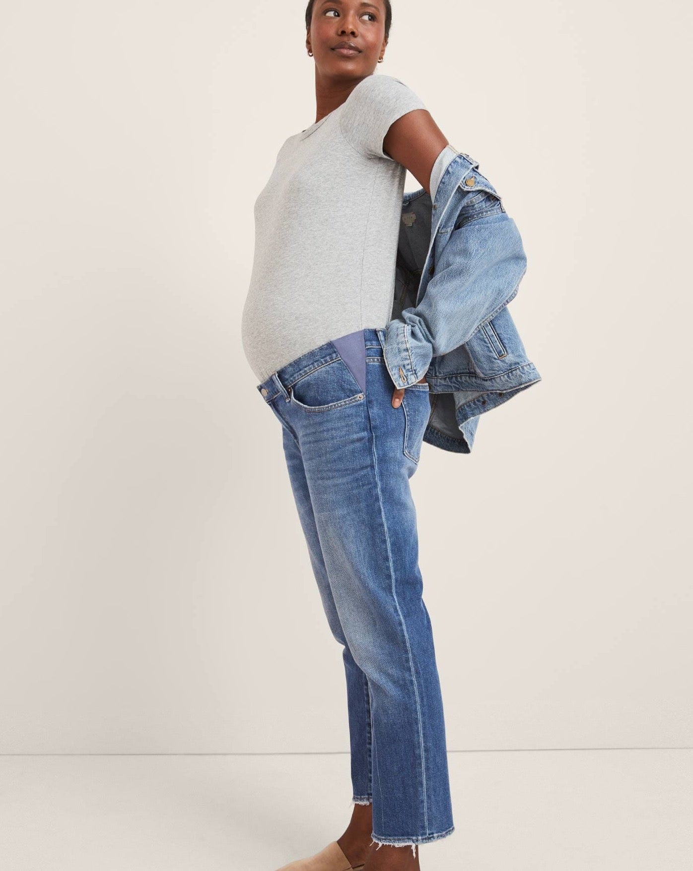 The Boyfriend Maternity Jean - Indigo