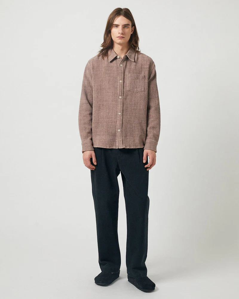 Pigment Dyed Waffle Long Sleeve - Dusk