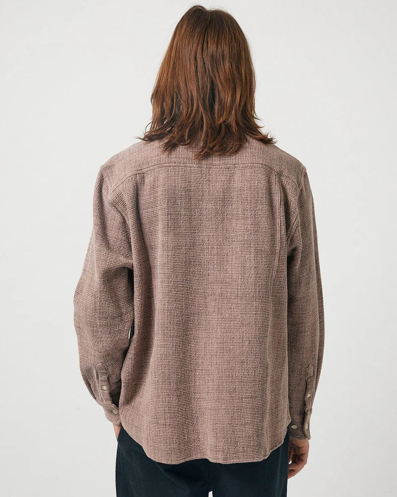 Pigment Dyed Waffle Long Sleeve - Dusk
