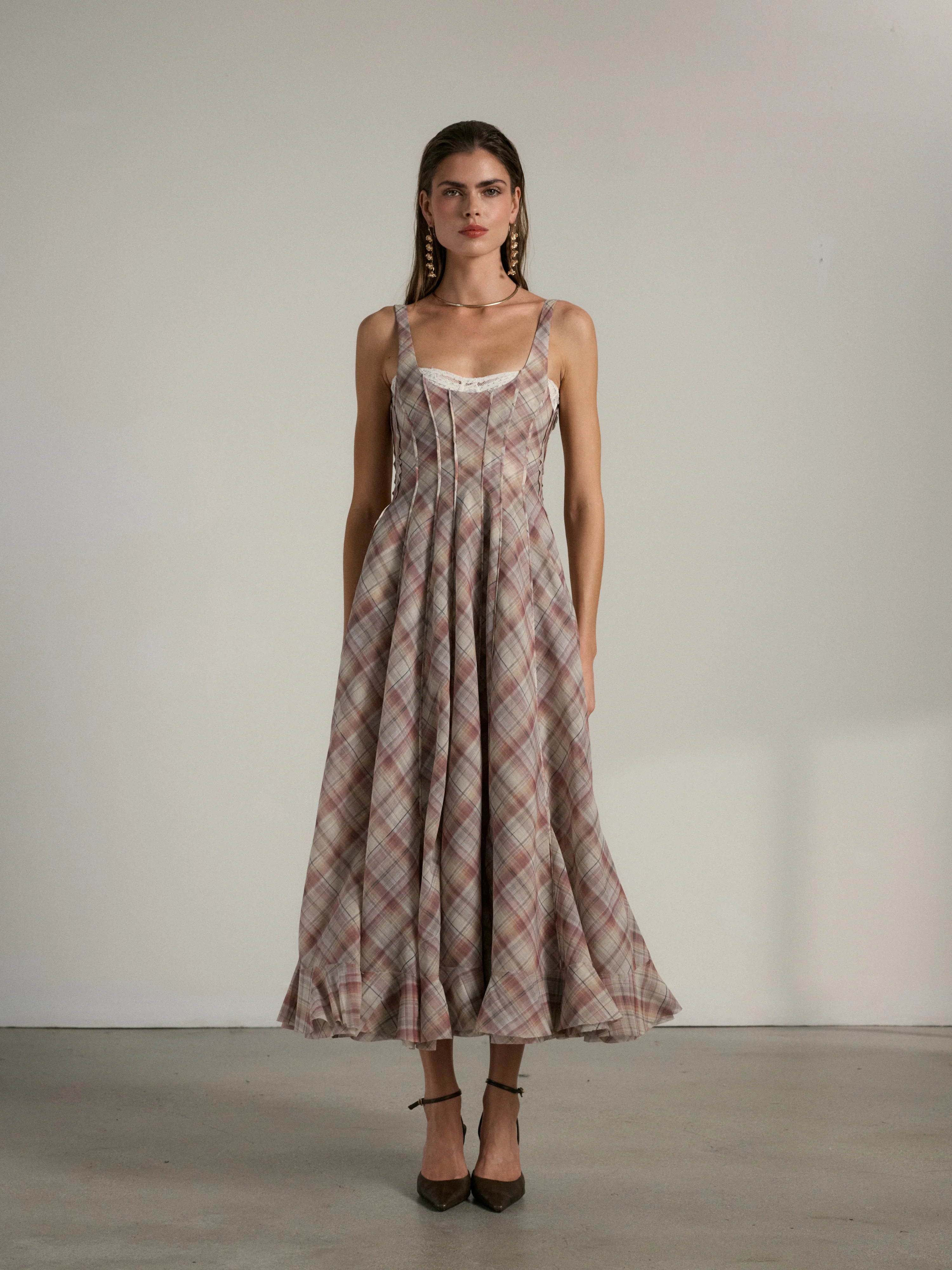 The Catalonia Dress - Plaid