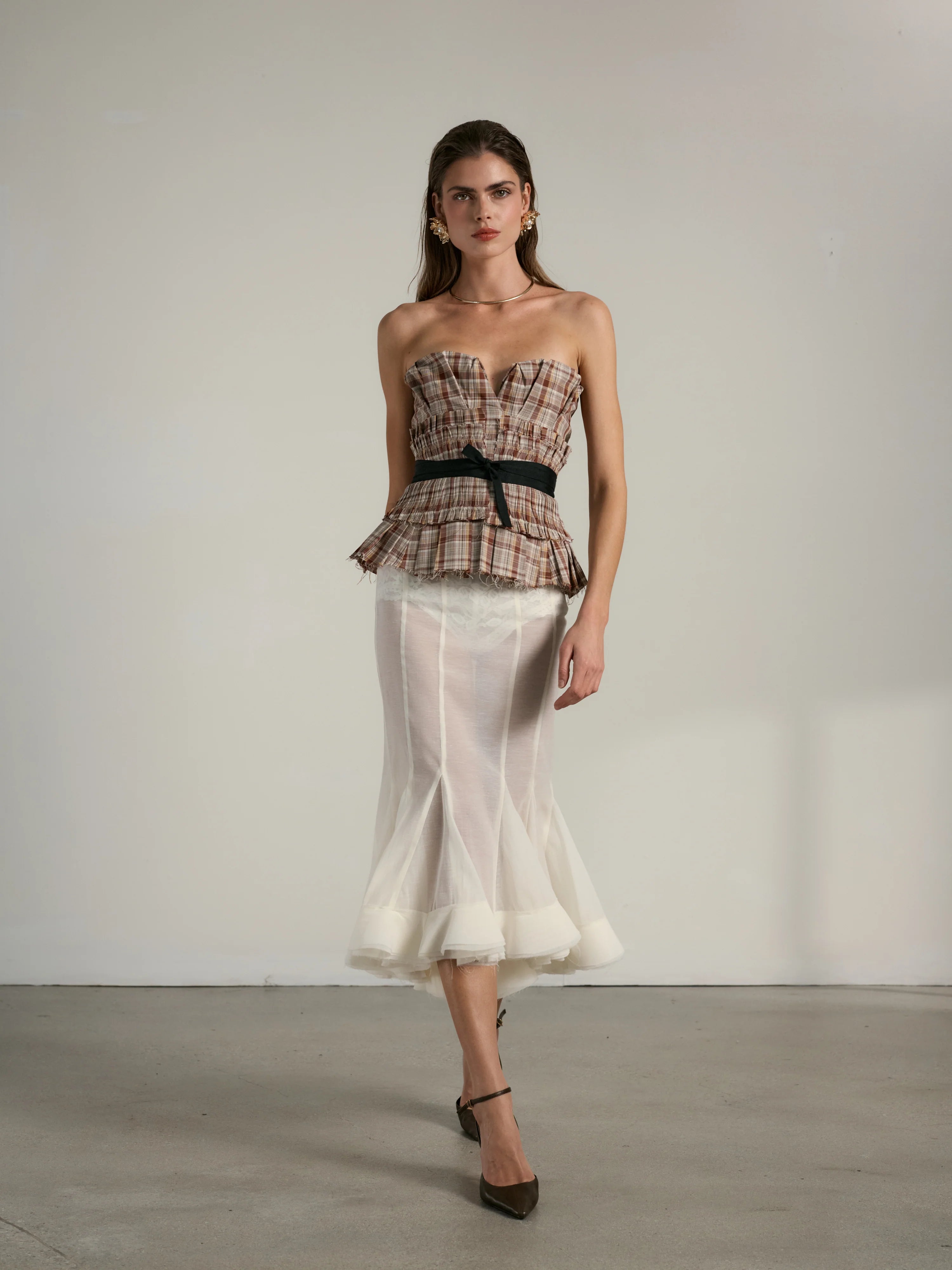 The Madrid Top - Plaid