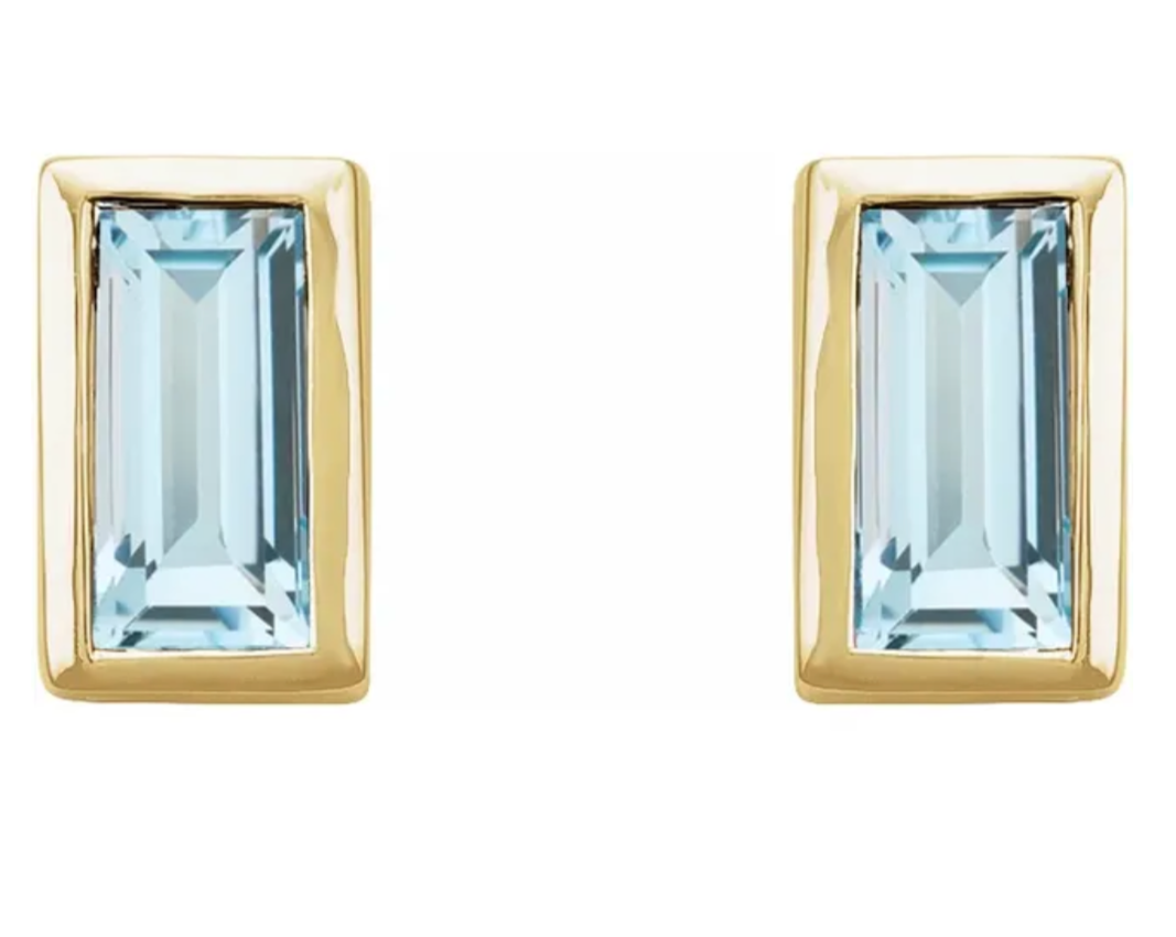 Vendredi Stud in Sky Blue Topaz - Single