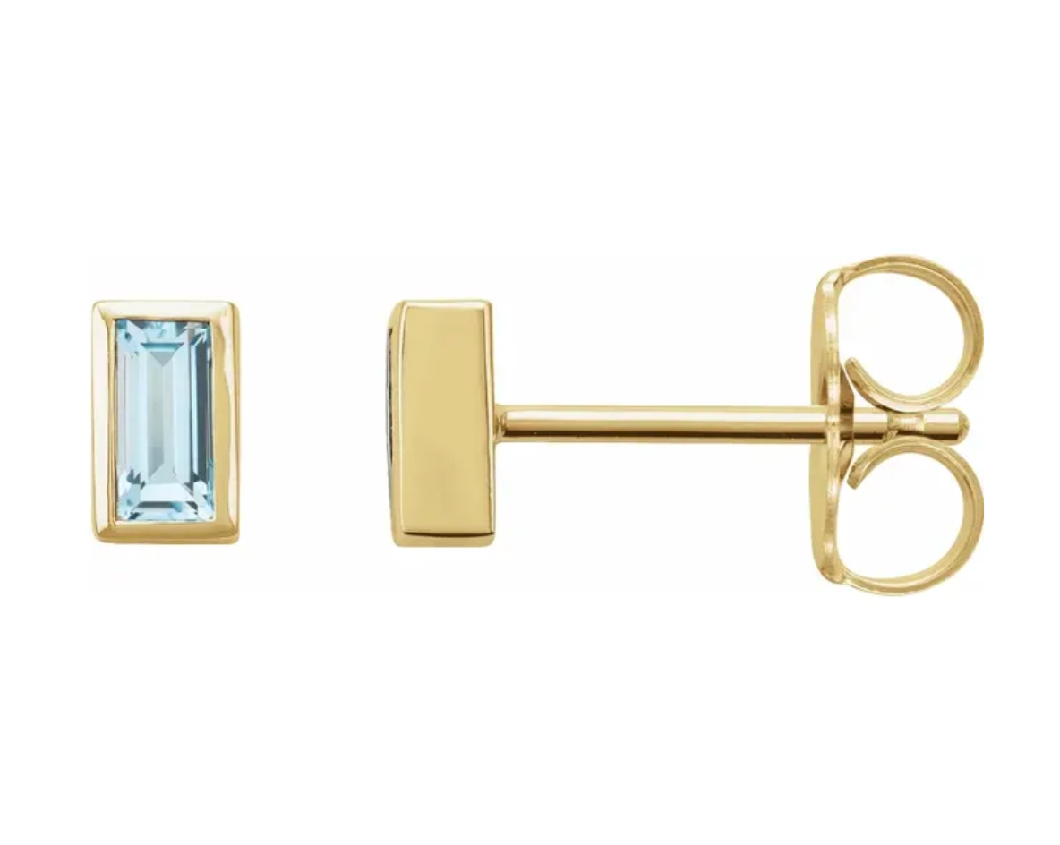 Vendredi Stud in Sky Blue Topaz - Single