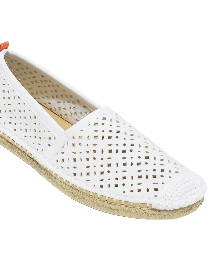 White Eyelet Women's Beachcomber Espadrilles