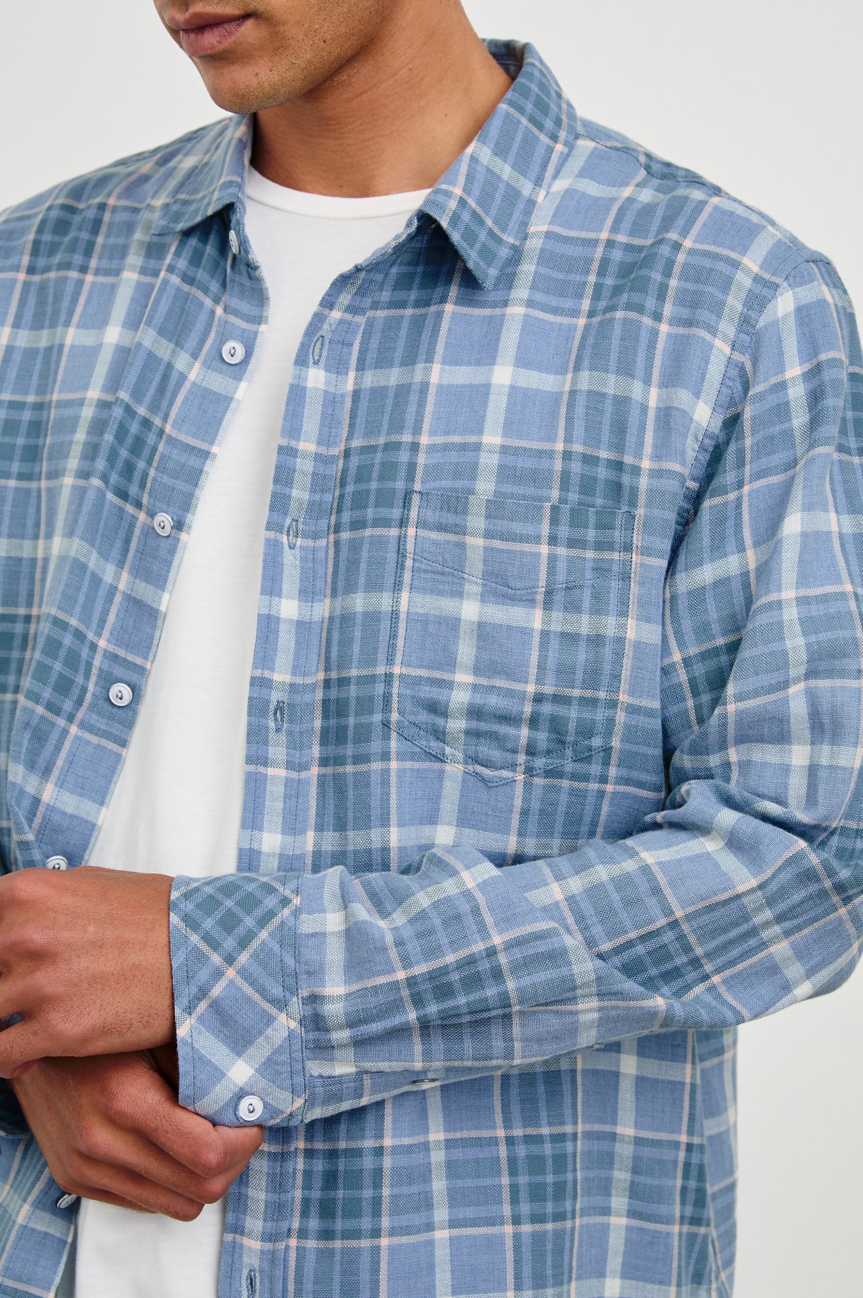 Wyatt Shirt - Blue Ebi Melange