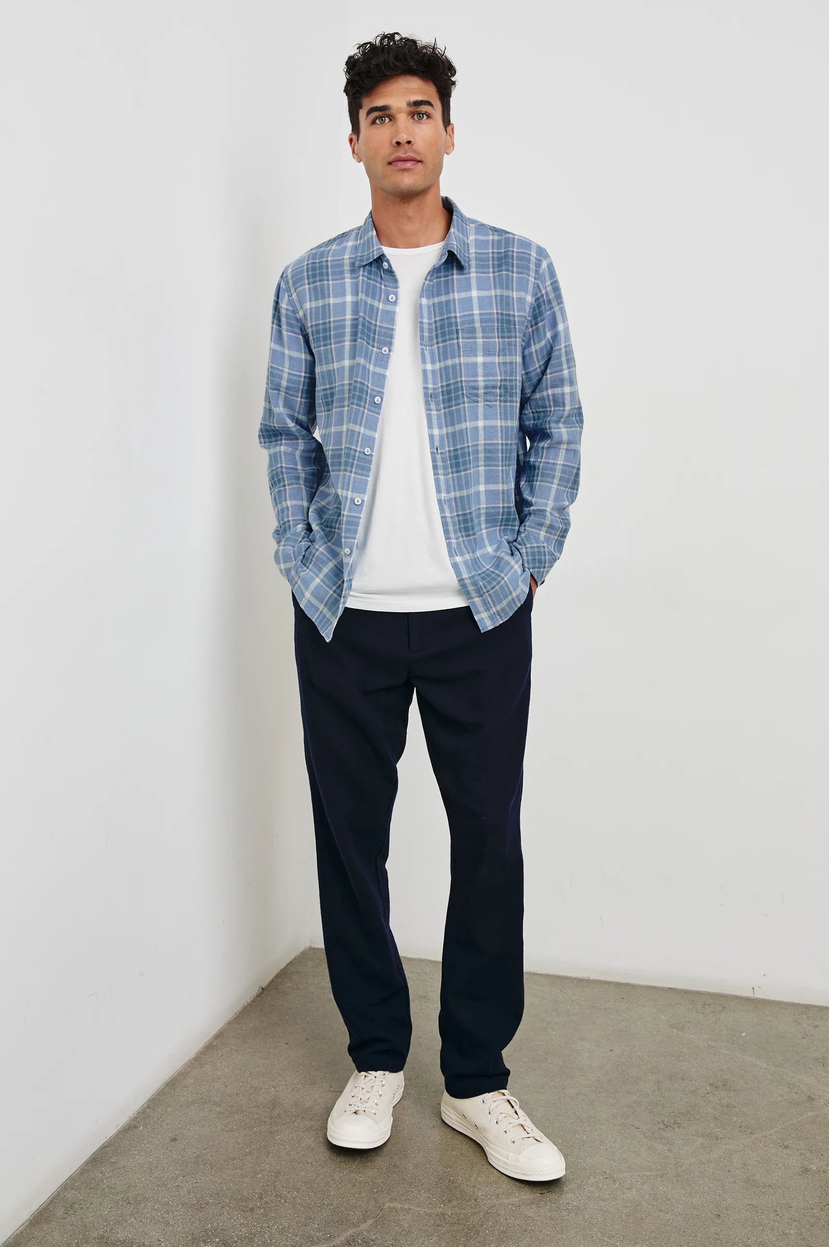 Wyatt Shirt - Blue Ebi Melange