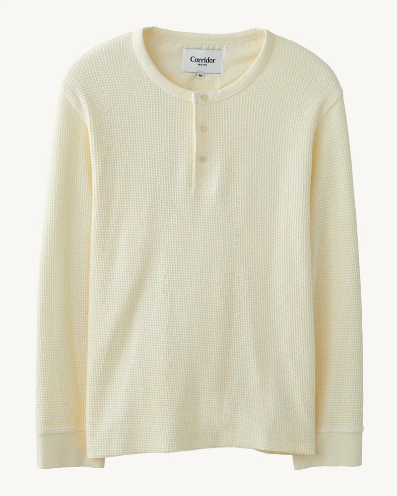 Waffle Henley - Natural