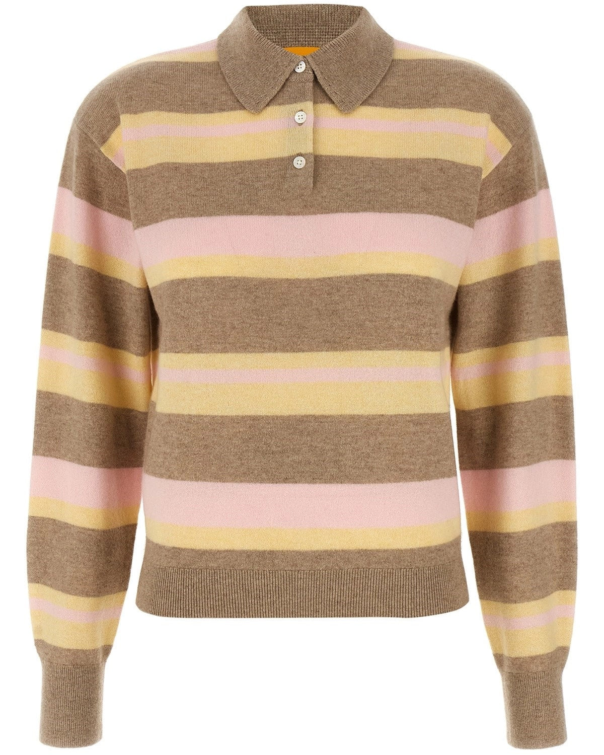 Collegiate Stripe Polo - Taupe Combo