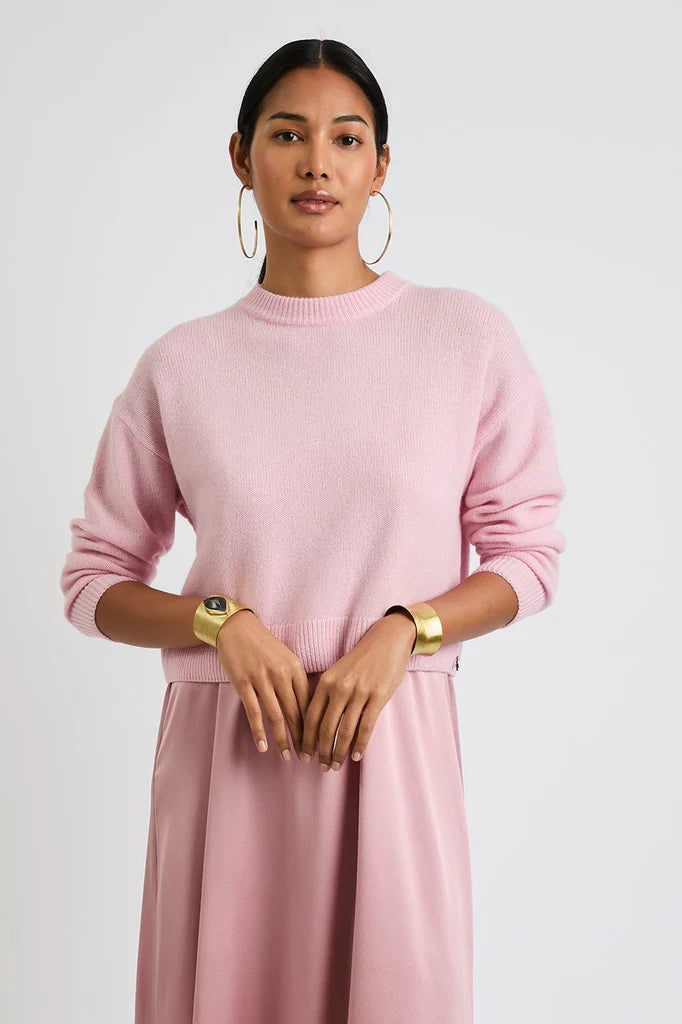 Madison Cashmere Sweater - Powder