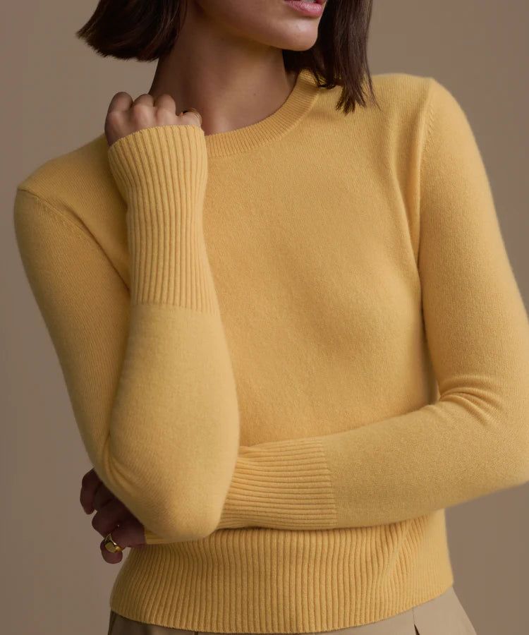 Cashmere Leni Crewneck - Golden