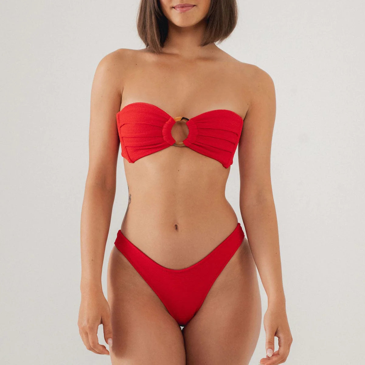 Crimson Micro Scrunch Lulu Bikini Bottom