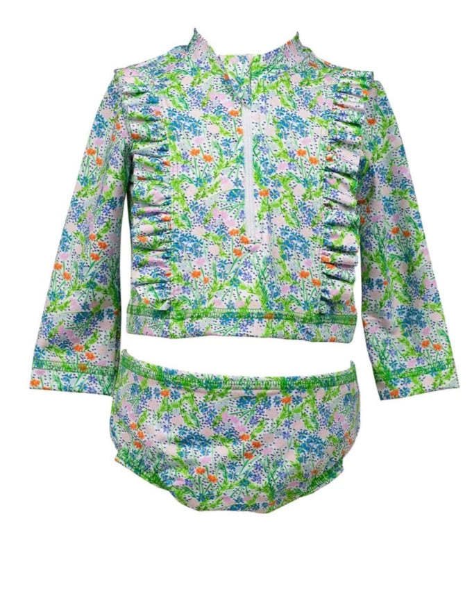 Coco Floral Girl Rash Guard Set