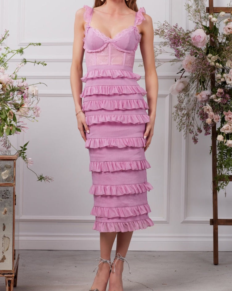 The Fiorenza Dress - Mauve Mist