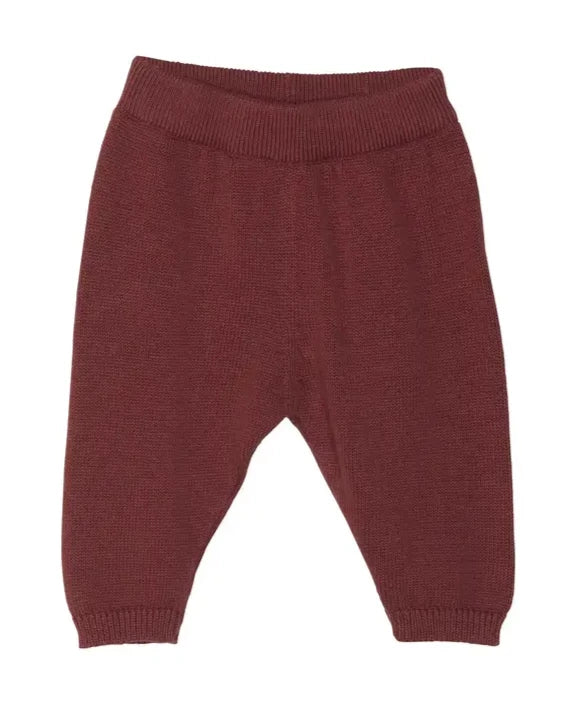 Cardigan Knit and Pants Set - Rosewood