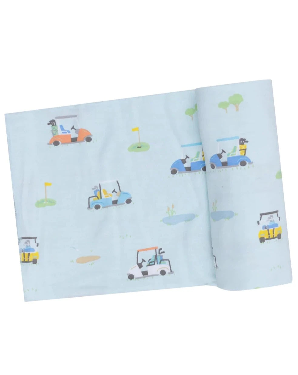 Swaddle Blanket - Golf Carts Blue